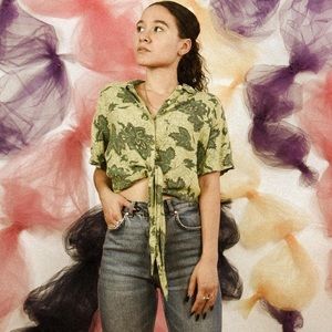 Vintage 'Monalisa' 1990s hawaiian crop top